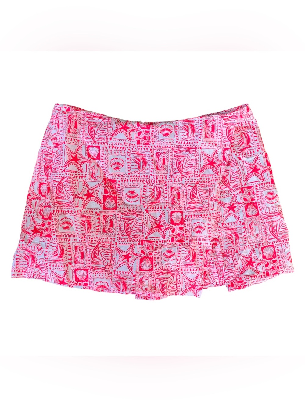 Lilly Pulitzer neon Orange Patterned Skort-